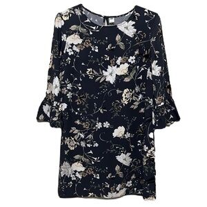 Women’s OLD NAVY, Floral, Butterfly, Birds Print Bell Sleeves, Multi Colors, Med